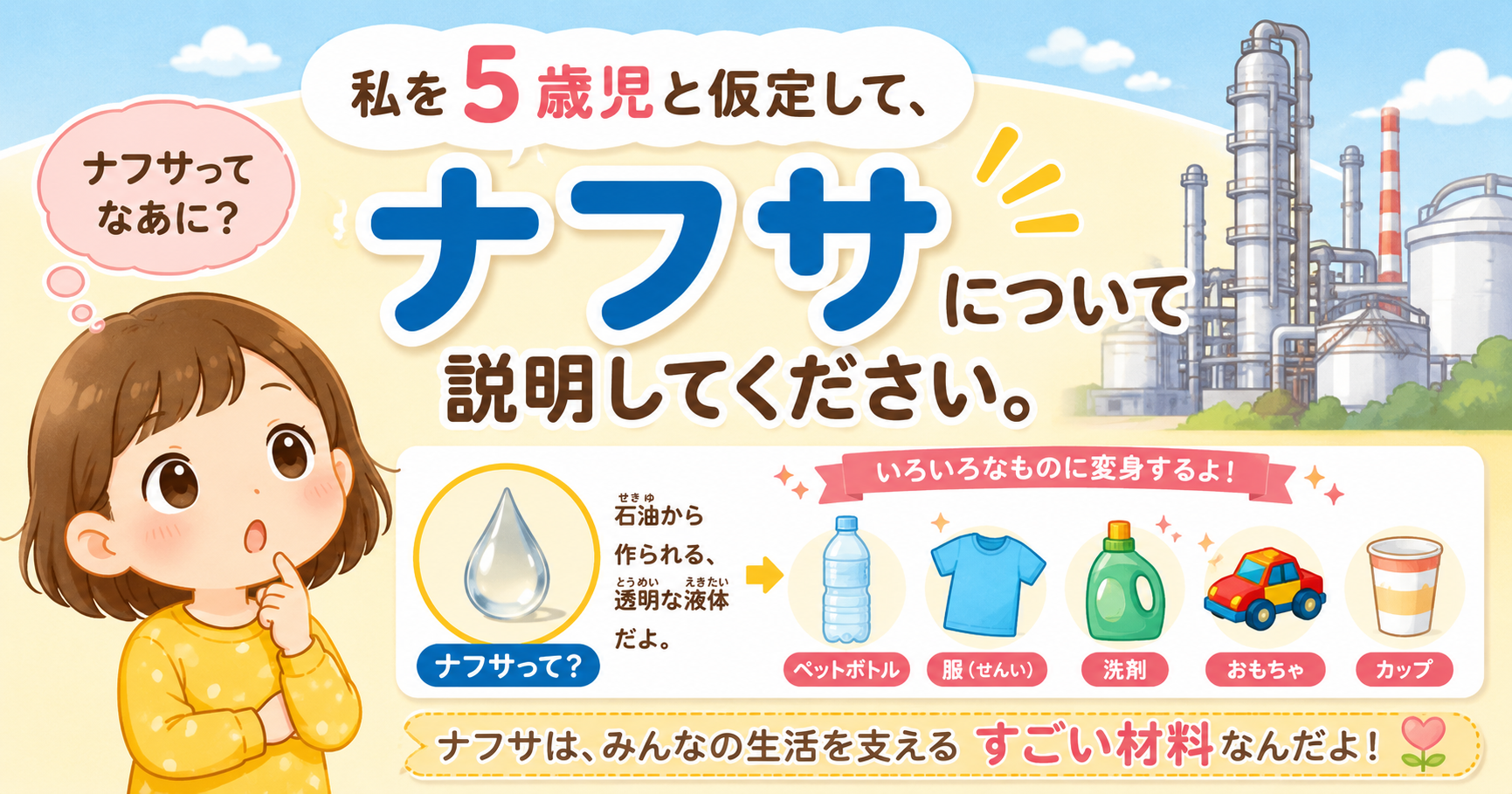 5歳児に向けてナフサの説明をするね 5歳児に向けてナフサの説明をするね