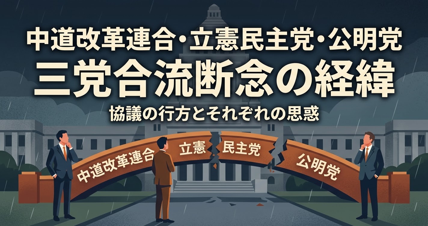 中道改革連合・立憲民主党・公明党 三党合流断念の経緯 中道改革連合・立憲民主党・公明党 三党合流断念の経緯