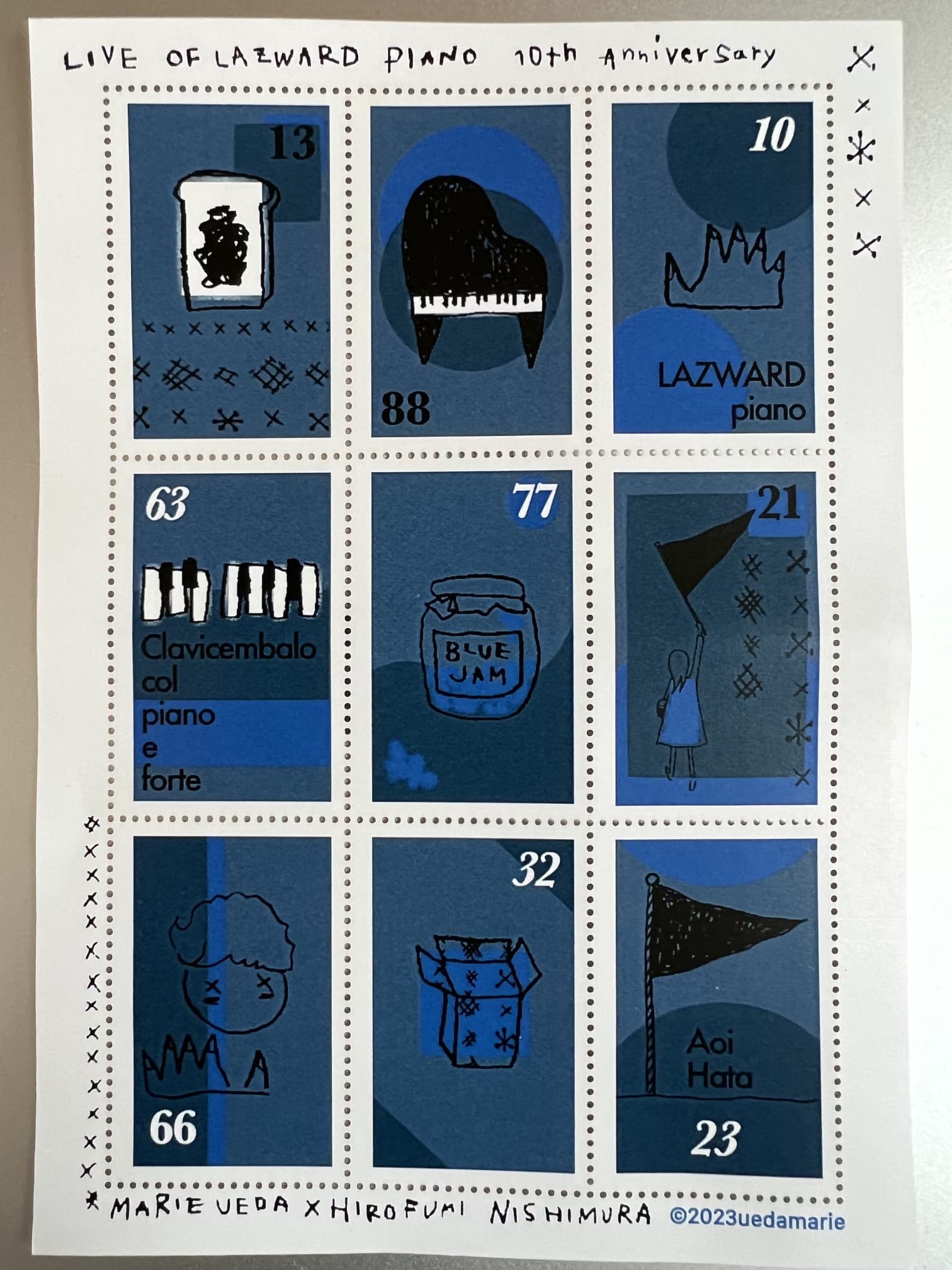 ラズワルド10周年記念切手ステッカー