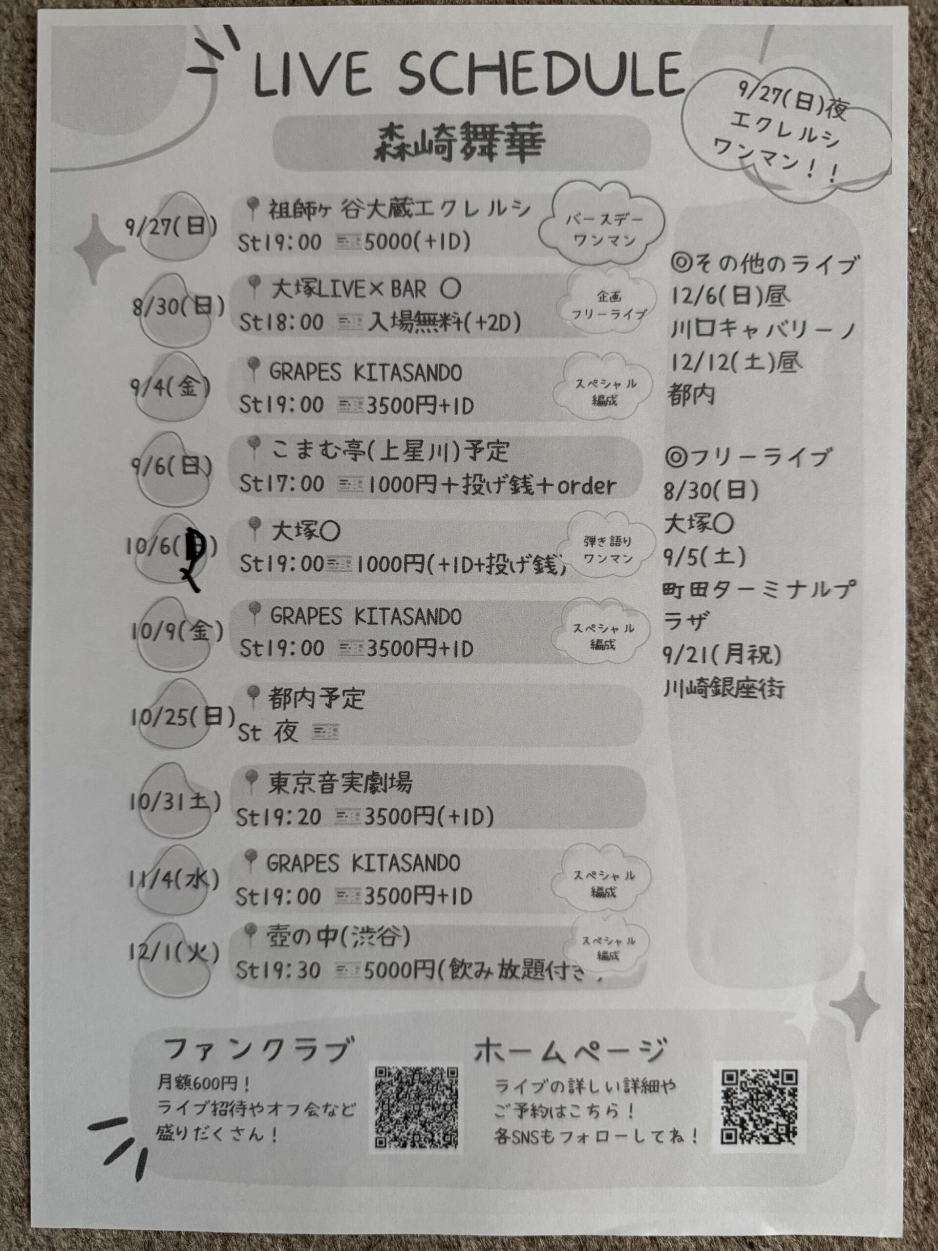 森崎舞華のフライヤー 森崎舞華のフライヤー